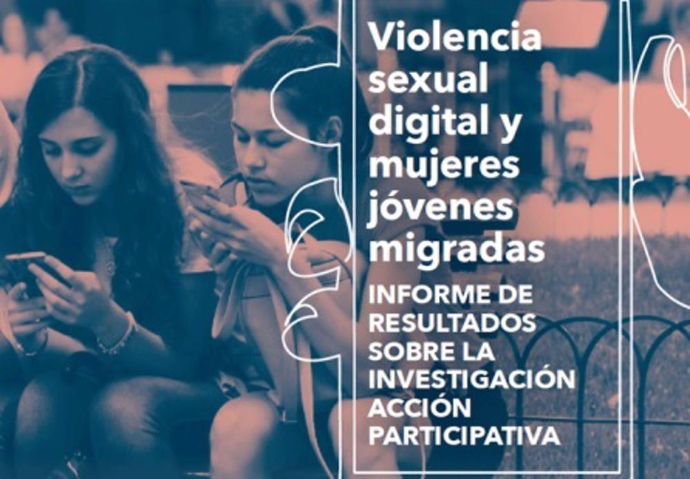 Portada del informe de Accem 'Violencia sexual digital y mujeres jóvenes migradas' Portada