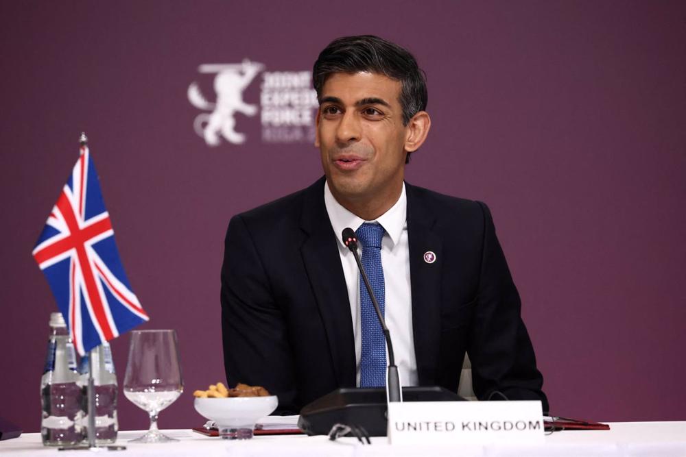 Il primo ministro britannico Rishi Sunak. Il