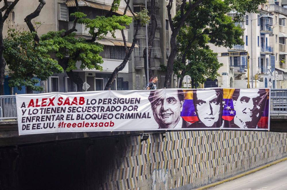 Archive - Banner in support of Alex Saab in Caracas, Venezuela Archive