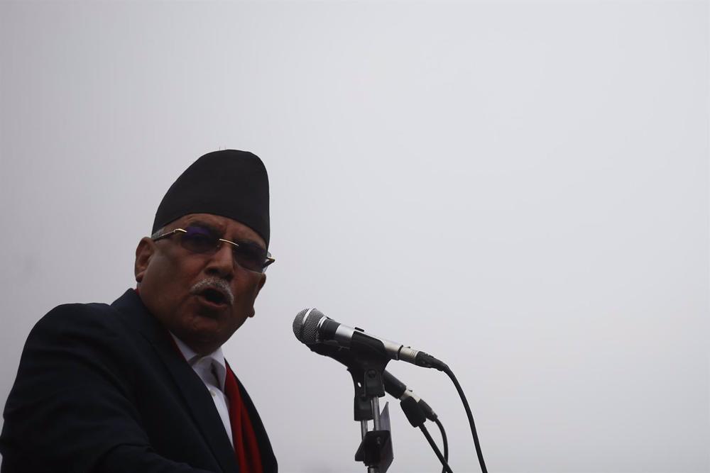 Nepals Premierminister Pushpa Kamal Dahal. Nepals