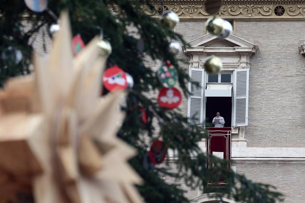 The Pope at an Angelus prayer The