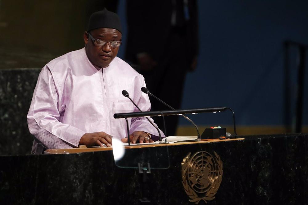 Archivio - Il Presidente del Gambia Adama Barrow si rivolge alle Nazioni Unite. Archivio