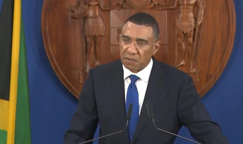 O Primeiro-Ministro da Jamaica Andrew Holness O