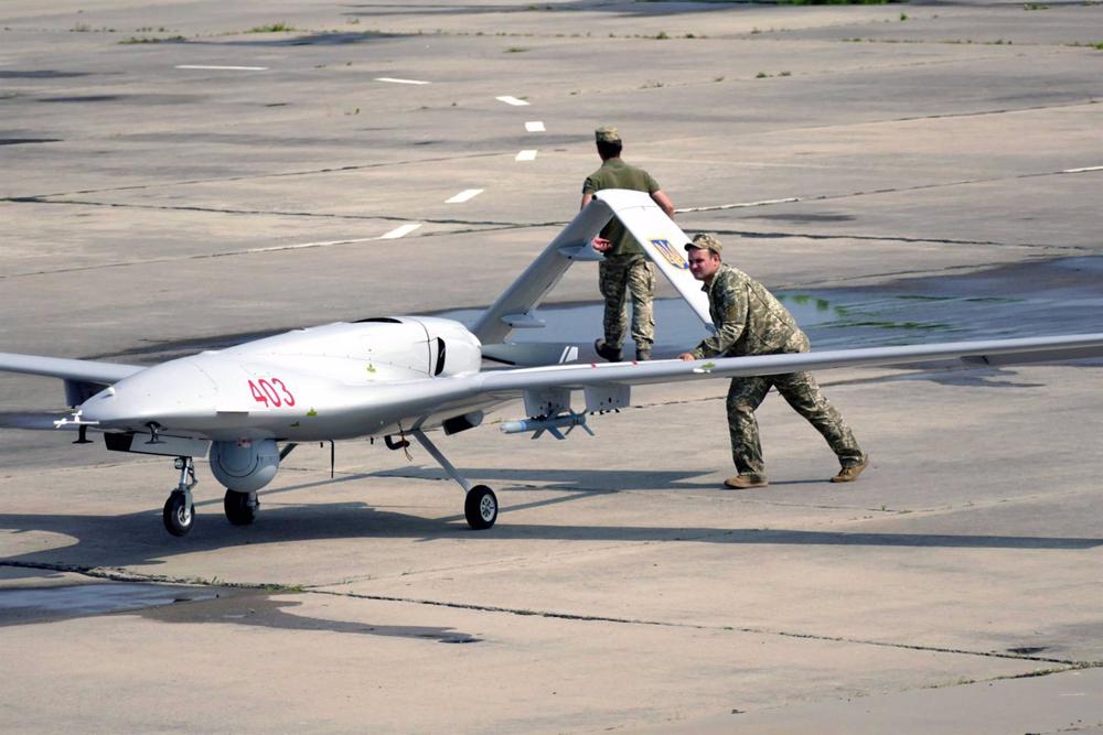 File - A Ukrainian military drone File