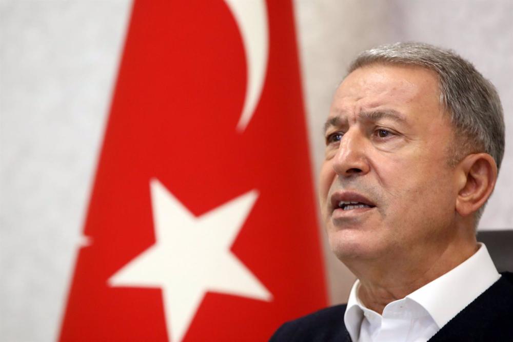 Arquivo - O Ministro da Defesa da Turquia Hulusi Akar Arquivo