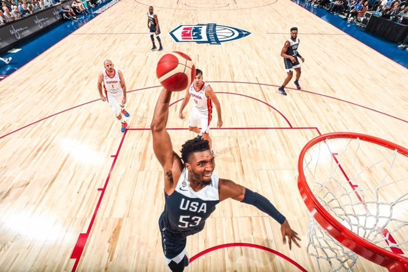 Le joueur américain Donovan Mitchell. Le
