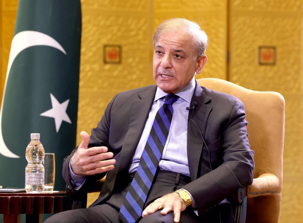 Archive - Le Premier ministre pakistanais Shehbaz Sharif lors d'une visite en Chine. Archive