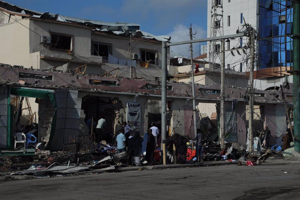 File - Car bombing in Mogadishu, Somalia (File) File