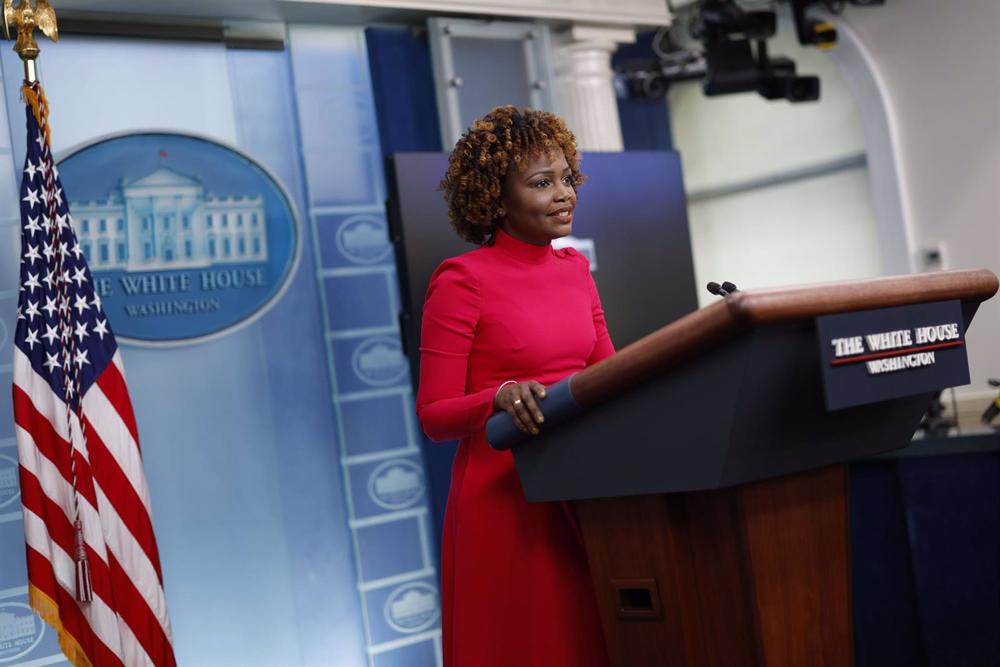 La portavoz de la Casa Blanca, Karine Jean-Pierre La