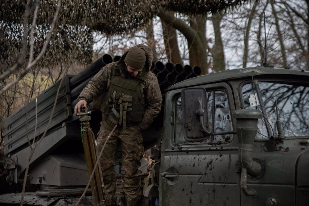 Un militaire ukrainien à Donetsk. Un