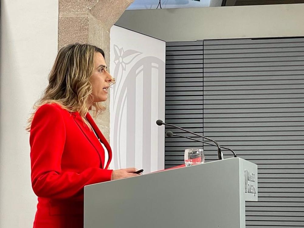 La portavoz del Govern, Patrícia Plaja, en una rueda de prensa este martes 10 de enero de 2023. La