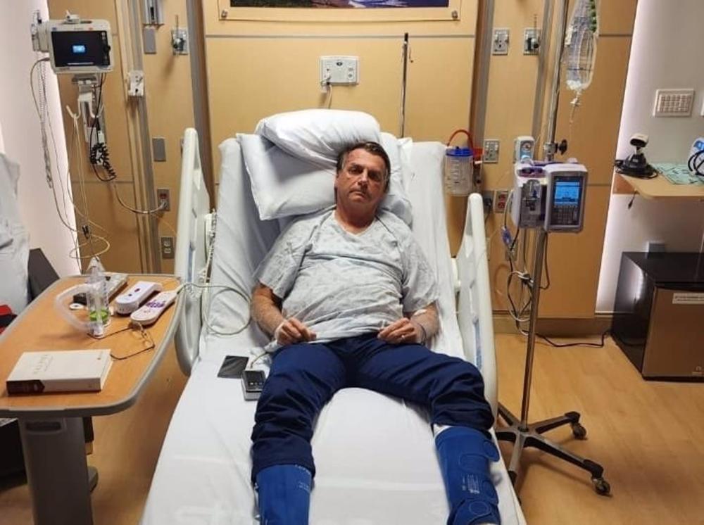Former Brazilian President Jair Bolsonaro in a hospital in Orlando, U.S.A. Former
