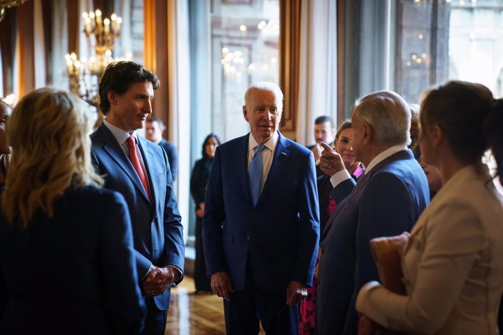 Les présidents du Canada, des États-Unis et du Mexique, Justin Trudeau, Joe Biden et Andrés Manuel López Obrador, respectivement. Les