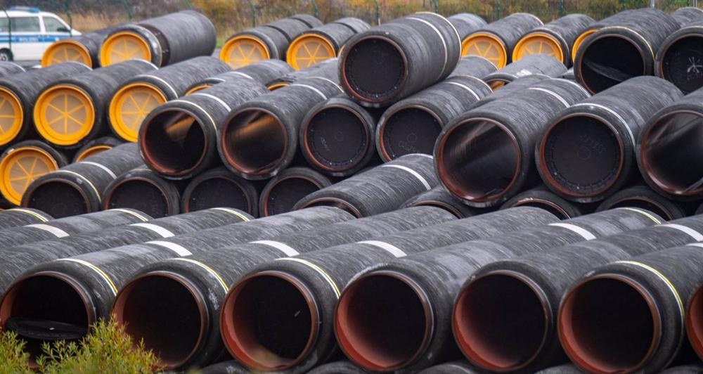 Archiv - Pipelines für Nord Stream 2 in Lubmin, Deutschland Archiv