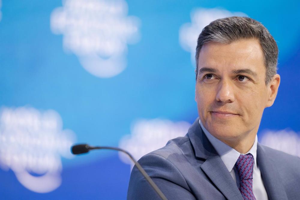 Archivo - Imagen de archivo del presidente de España, Pedro Sánchez, en el Foro Económico Mundial en Davos Archivo