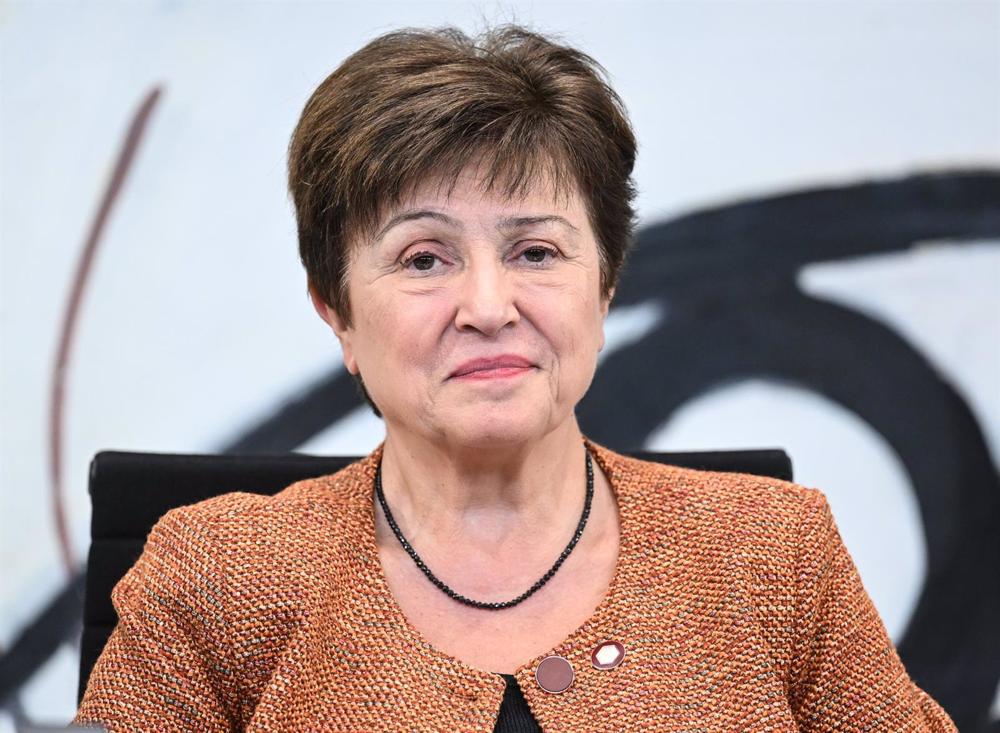 Archivo - FILED - 29 November 2022, Berlin: Kristalina Georgieva, Managing Director of the International Monetary Fund (IMF), speaks at a press conference following a meeting with the heads of the five major international economic and financial organizati Archivo