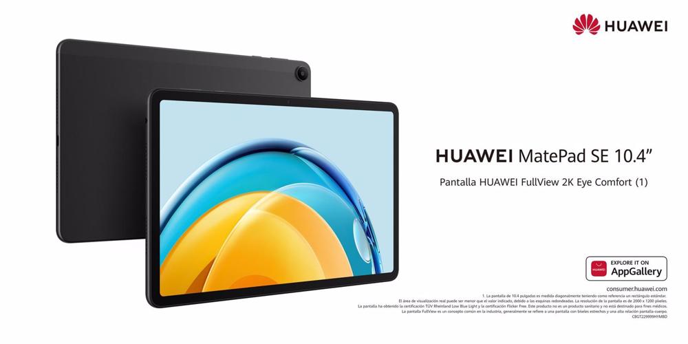 Huawei lanza en España la tableta HUAWEI MatePad SE de 10,47 pulgadas. Huawei