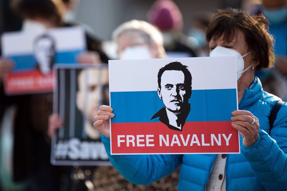 Archive - Mobilization for the release of Alexei Navalni in Germany in April 2021. Archive