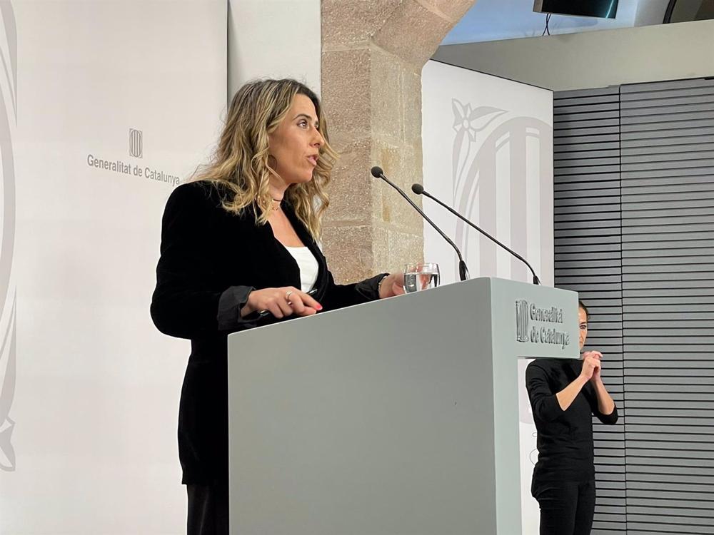 La portavoz del Gobierno de la Generalitat, Patrícia Plaja, en una rueda de prensa este martes 17 de enero de 2023. La