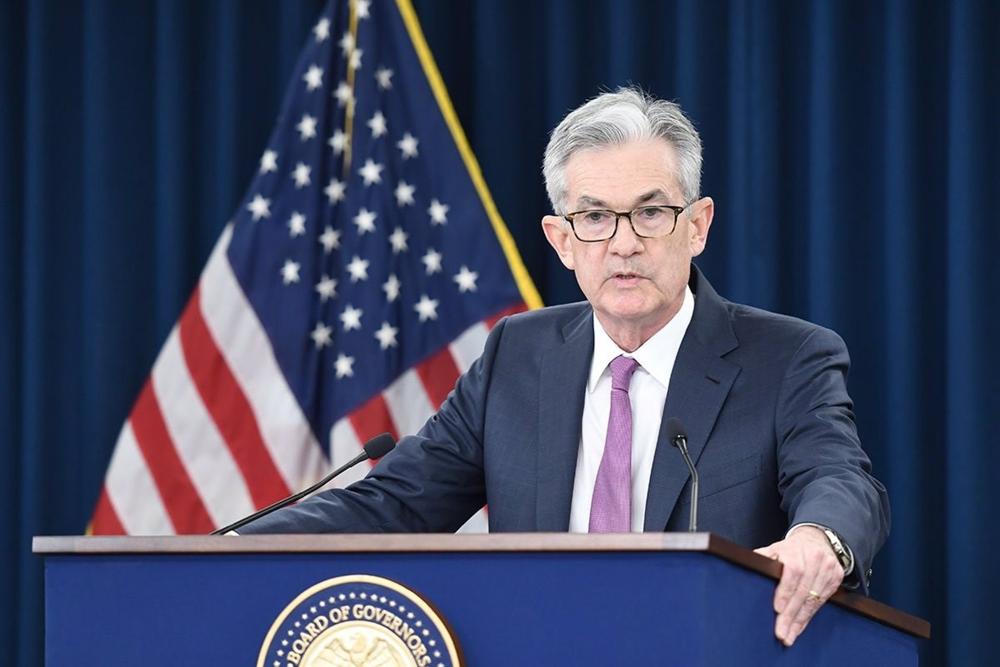 Archivo - El presidente de la Reserva Federal de Estados Unidos, Jerome Powell, en la rueda de prensa posterior a la reunión de política monetaria del organismo celebrada el 19 de junio de 2019. Archivo