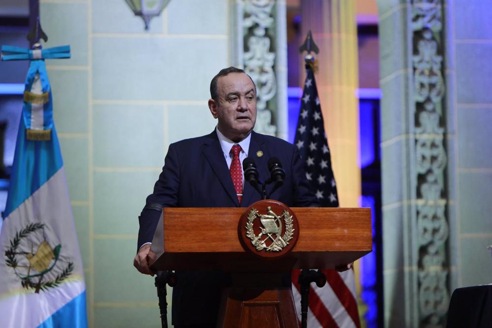 Il presidente del Guatemala Alejandro Giammattei Il