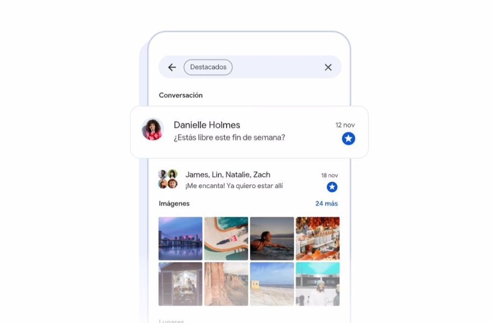 Interfaz de Google Messages Interfaz