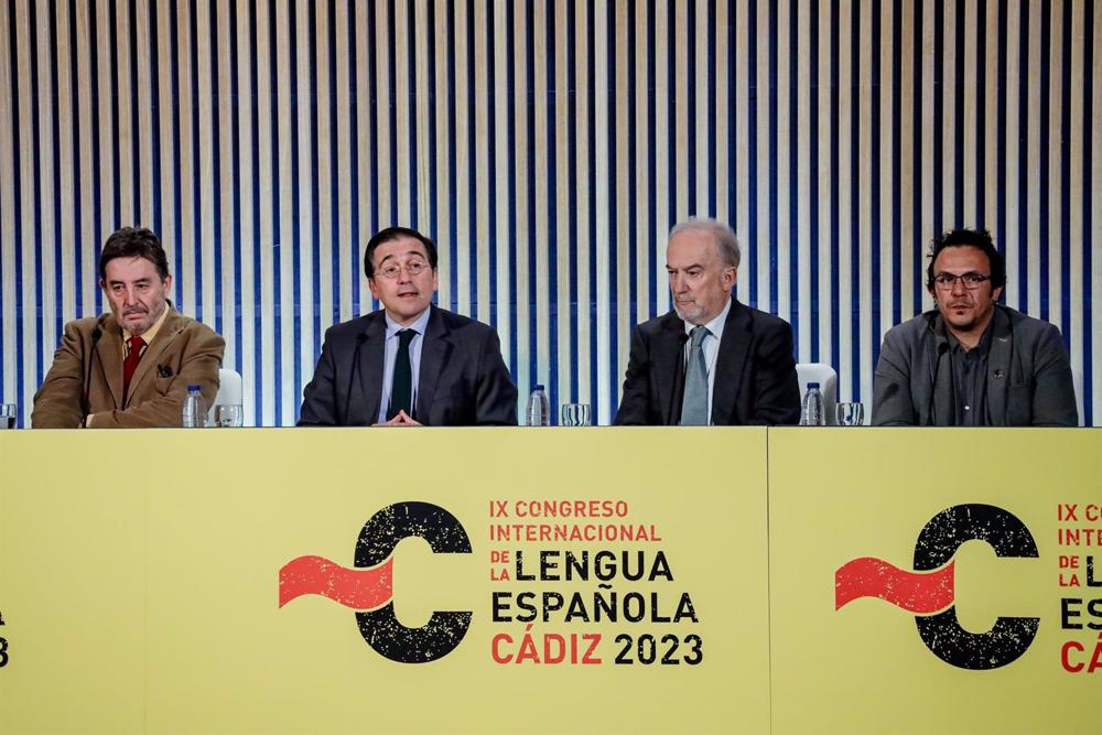 Acto de presentación del IX Congreso internacional de la Lengua Española, a 20 de enero de 2023, en Madrid (España). Acto