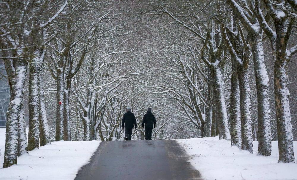 Chutes de neige en Europe de l'Est Chutes