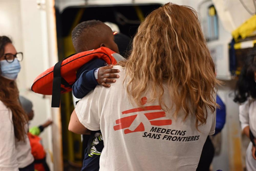 Archive - Migrants rescued aboard the 'Geo Barents'. Archive