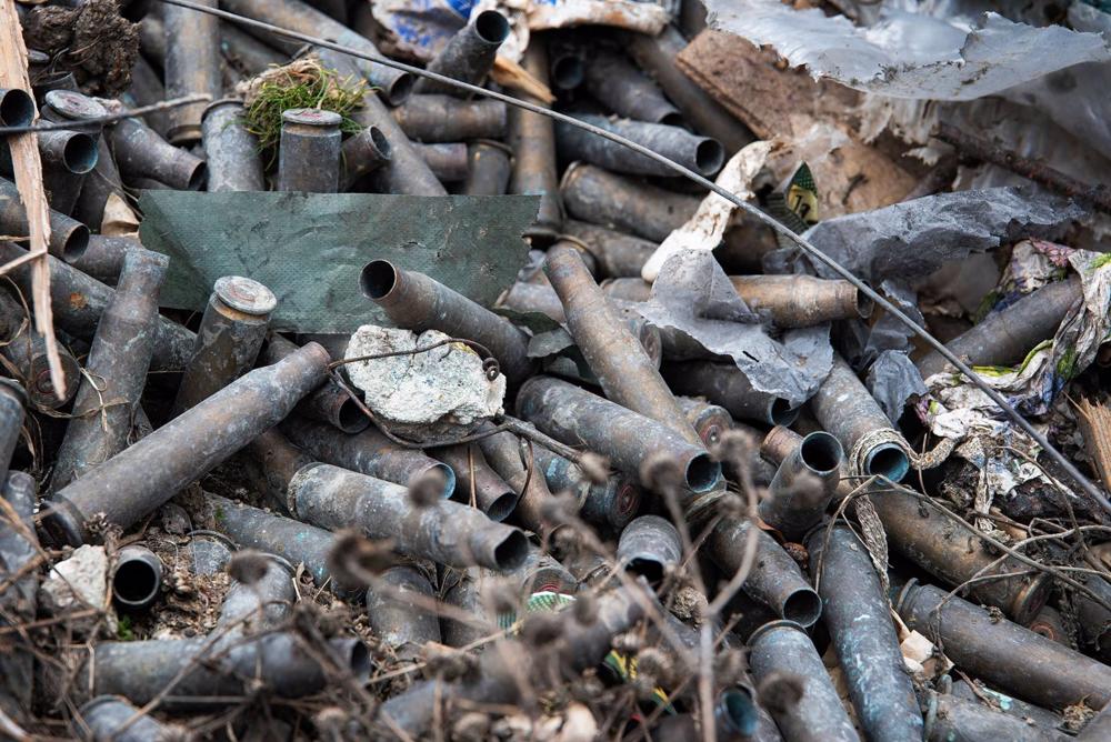 Immagine d'archivio della guerra in Ucraina Immagine