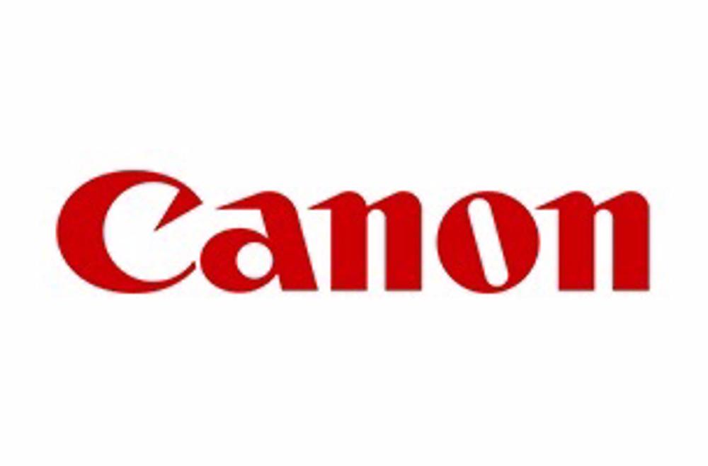 Archivo - Logo de la compañía de tecnología y servicios de imagen Canon. Archivo
