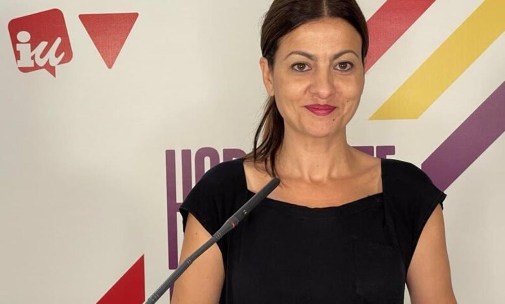 Archivo - Imagen de la portavoz federal de IU y eurodiputada de la formación, Sira Rego, durante una rueda de prensa telemática. Archivo