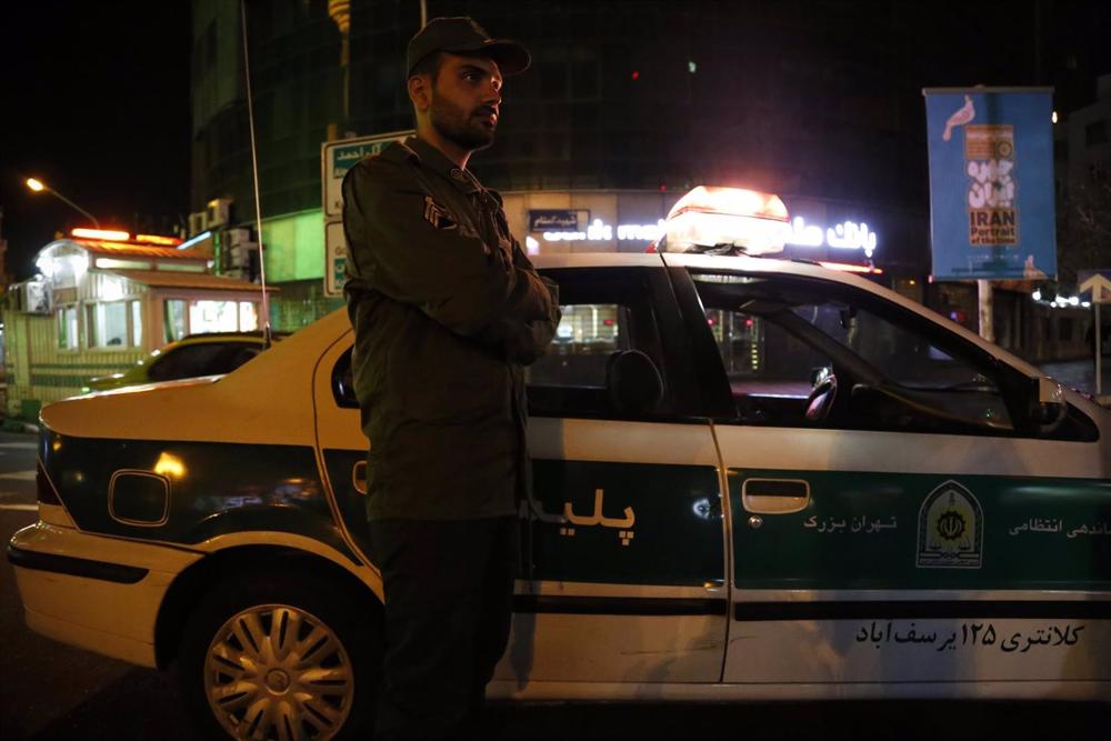 File - A police officer in Tehran, Iran. File