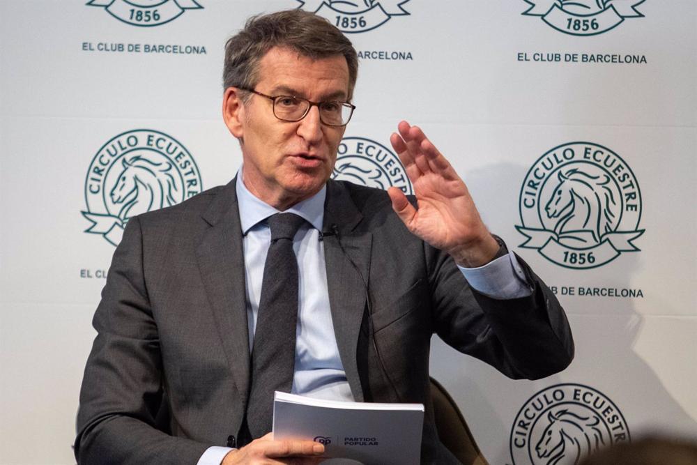 El presidente del Partido Popular, Alberto Núñez Feijóo. El