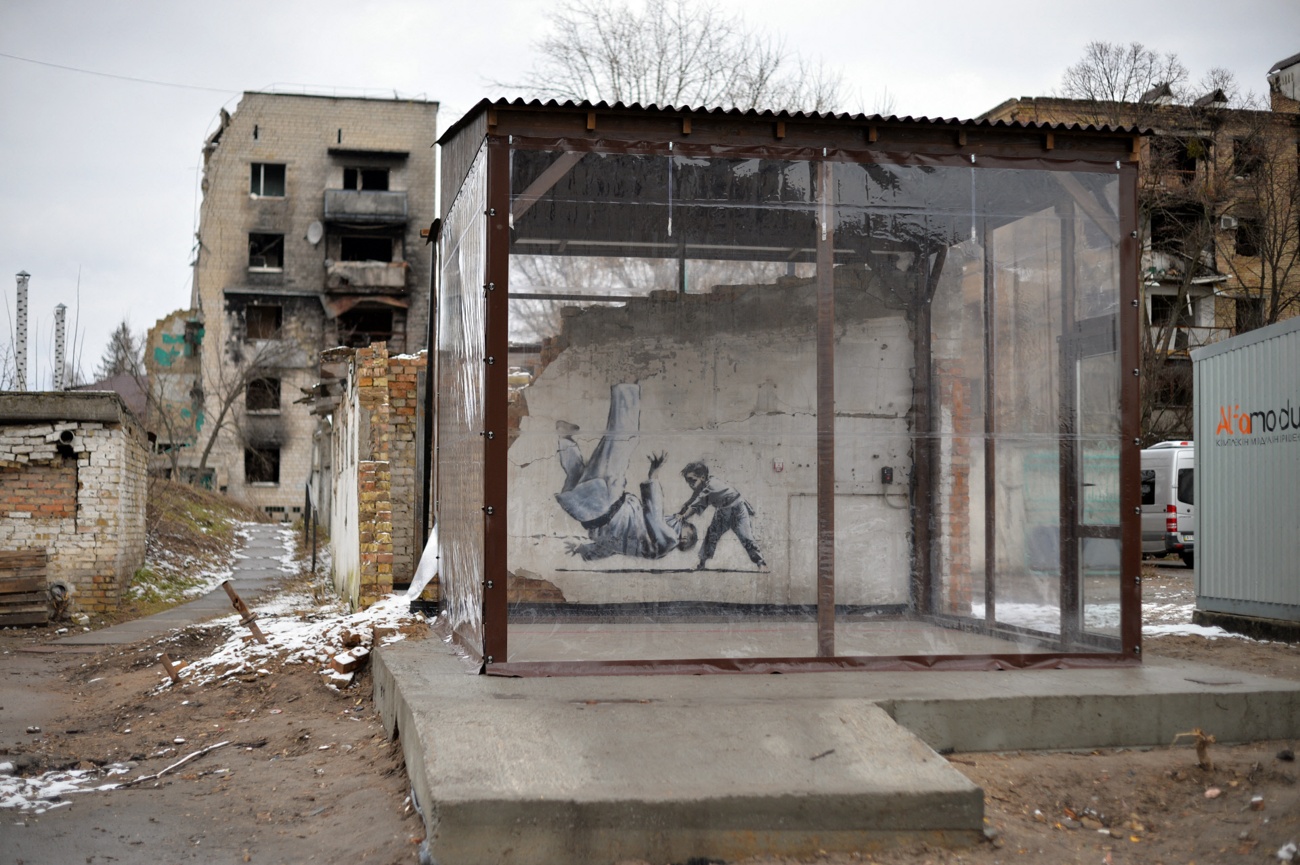 Obra de Bansky en Ucrania