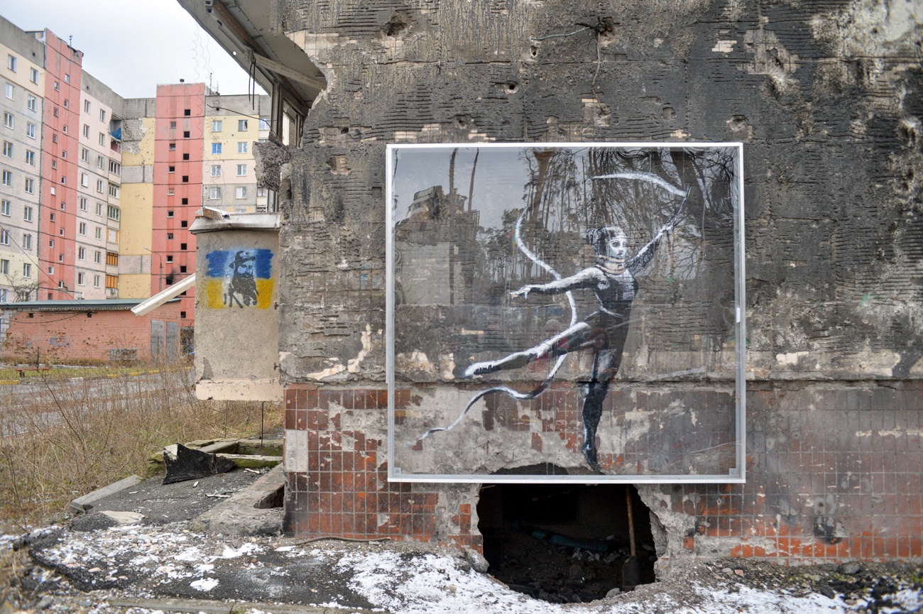 Bansky's work in Ukraine