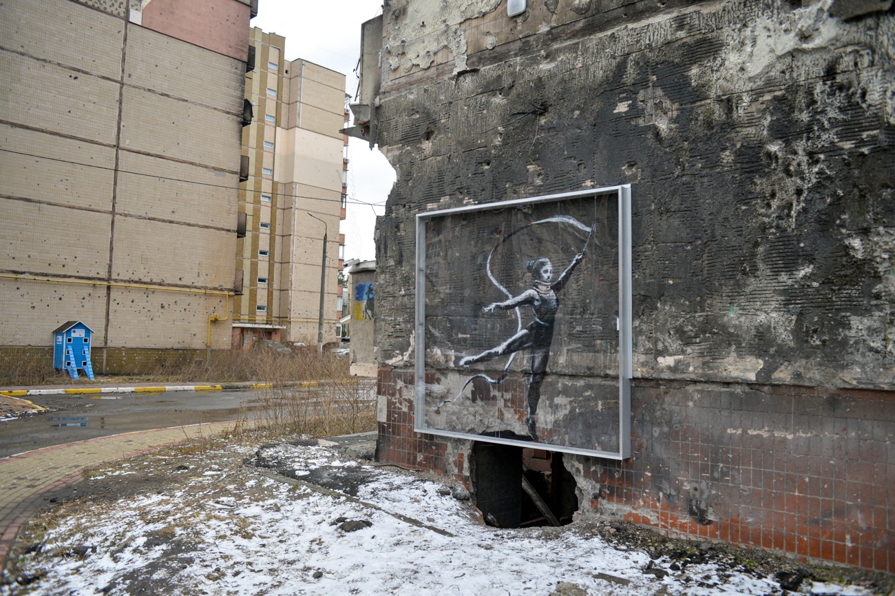 Bansky's work in Ukraine