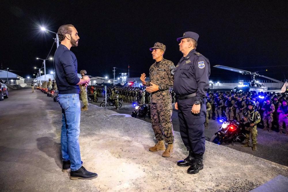 El Salvador's President, Nayib Bukele, inaugurates a new prison El
