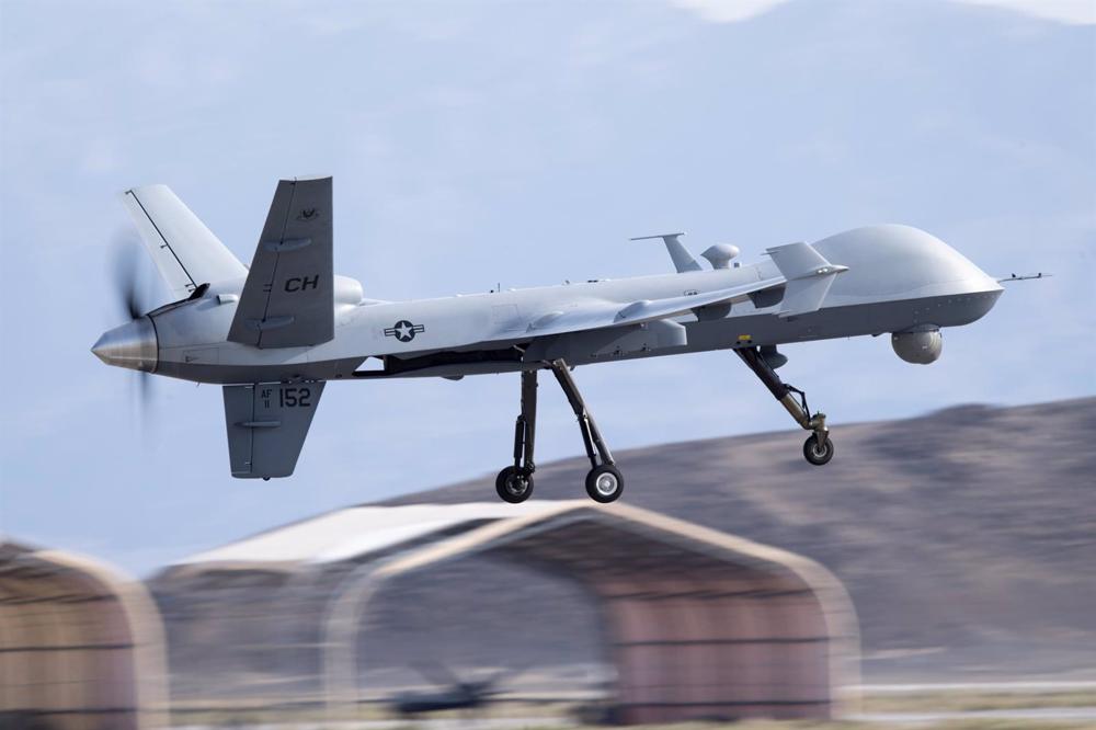 Archivo - Un drone MQ-9 Reaper de la Fuerza Aérea estadounidense Archivo