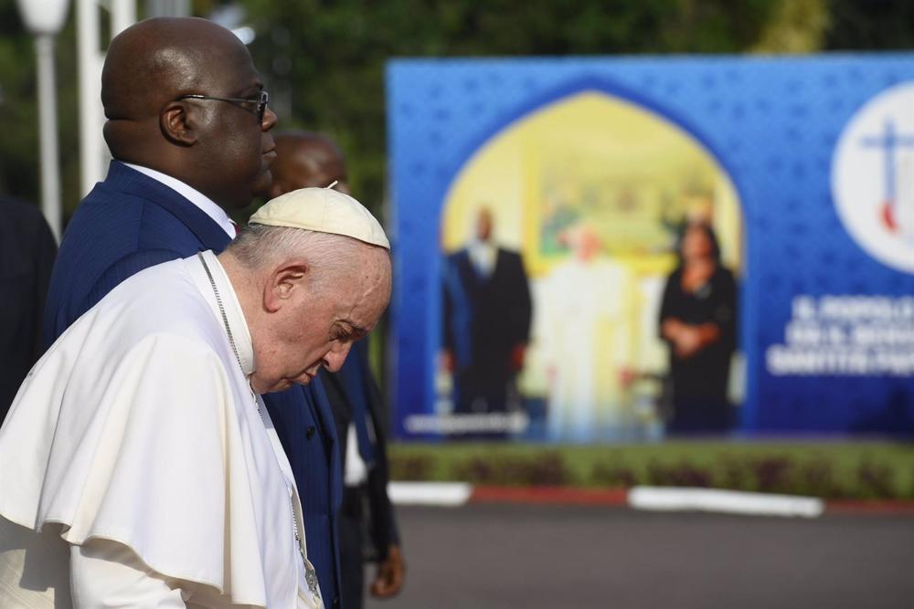 Papst während seiner Reise in die Demokratische Republik Kongo Papst