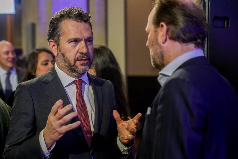 El presidente de la CNMV, Rodrigo Buenaventura, durante la cena oficial de la XIII Edición del Foro Spain Investors Day en el Palacio de la Bolsa de Madrid, a 11 de enero de 2023, en Madrid (España). La XIII Edición del Foro Spain Investors Day (SID) cue El