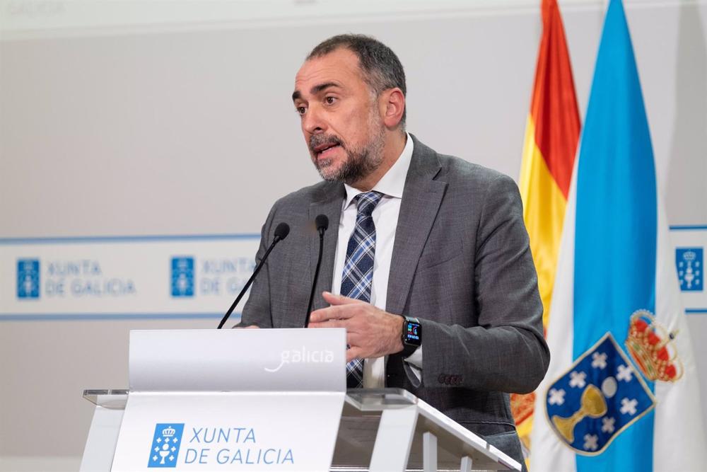El conselleiro de Sanidade, Julio García Comesaña, en la rueda de prensa posterior a la Consello presidido por Alfonso Rueda El