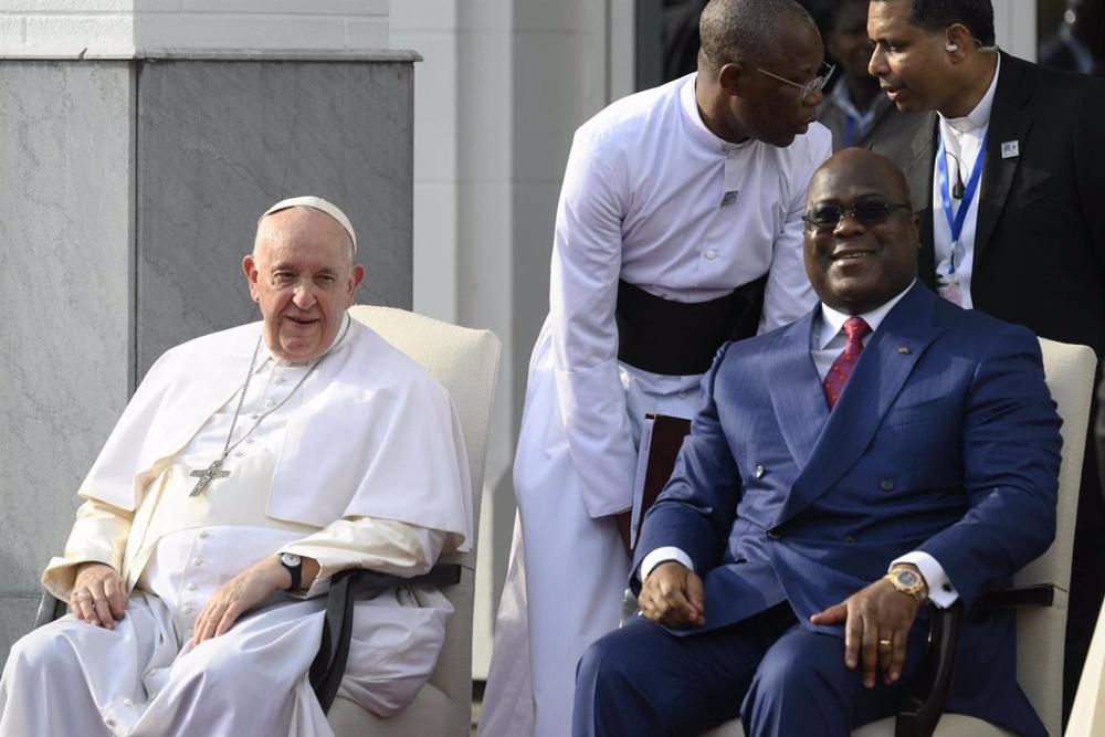 O Papa durante a sua visita ao Congo O