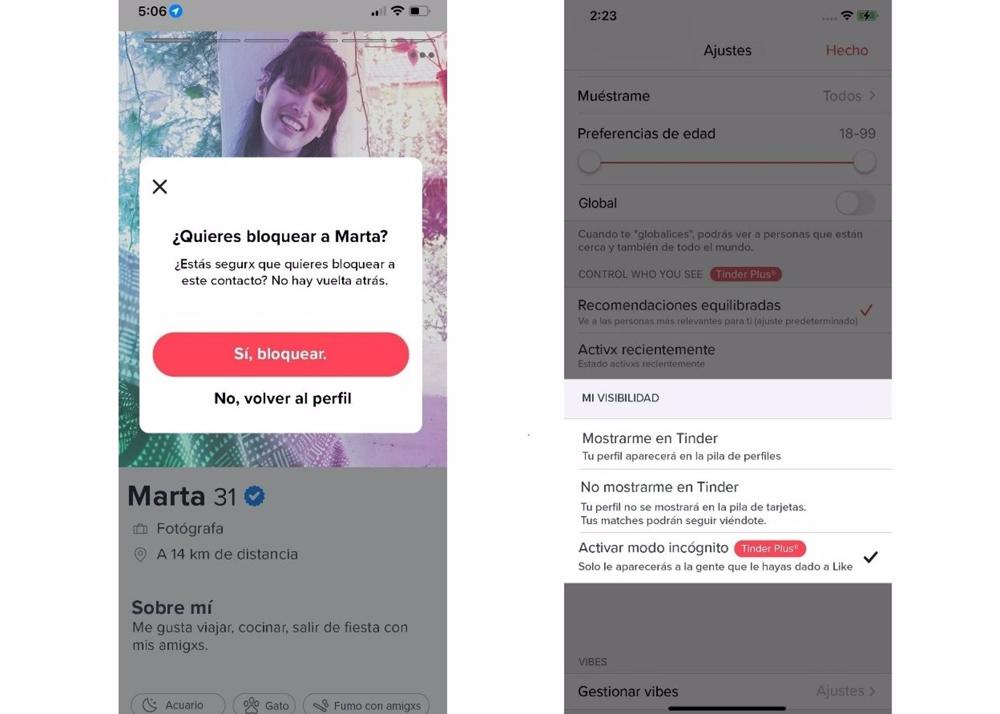 Nuevas opciones enfocadas a la seguridad de Tinder Nuevas