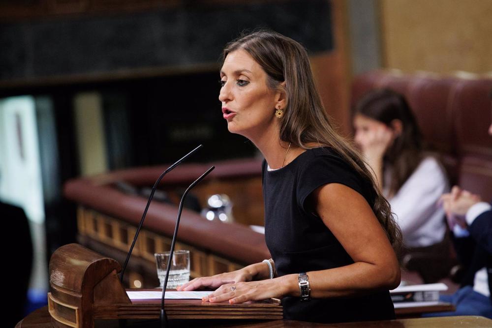 Archivo - La diputada de Cs en el Congreso Sara Giménez interviene durante una sesión plenaria en el Congreso de los Diputados, a 13 de septiembre de 2022, en Madrid (España). Archivo