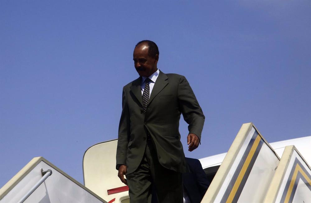 Archivio - Il presidente eritreo Isaias Afewerki al suo arrivo in Sudan per una visita ufficiale nel 2019. Archivio