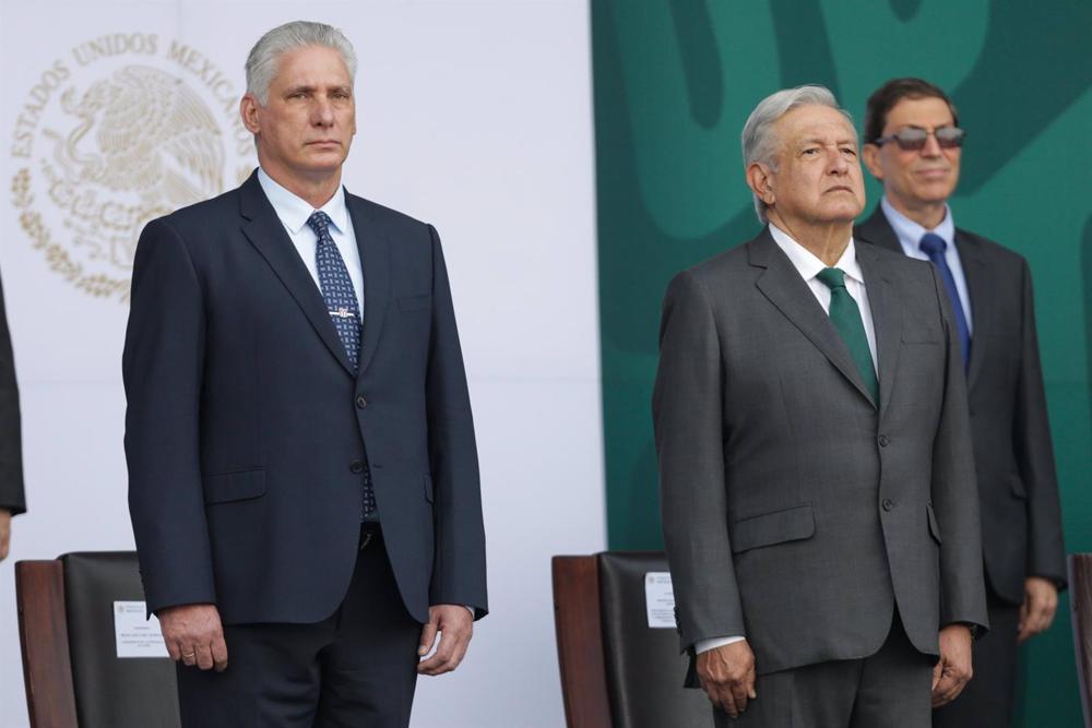 Archives - Les présidents de Cuba, Miguel Díaz-Canel, et du Mexique, Andrés Manuel López Obrador. Archives