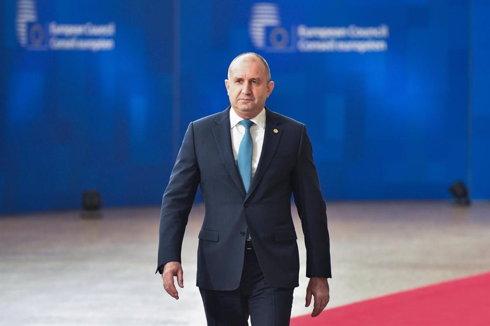 Bulgarian President Rumen Radev in Brussels on the occasion of the European Union summit. Bulgarian