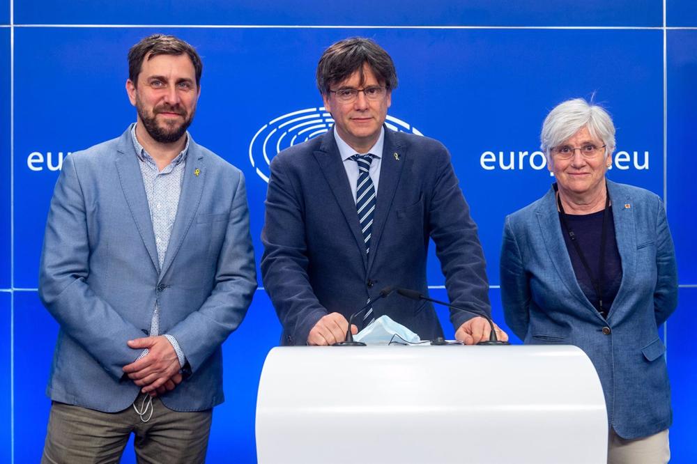 Archivo - Antoni Comin, Carles Puigdemont Y Clara Ponsati. Archivo