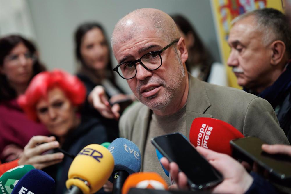 El secretario general de CCOO, Unai Sordo, en una imagen de archivo. El